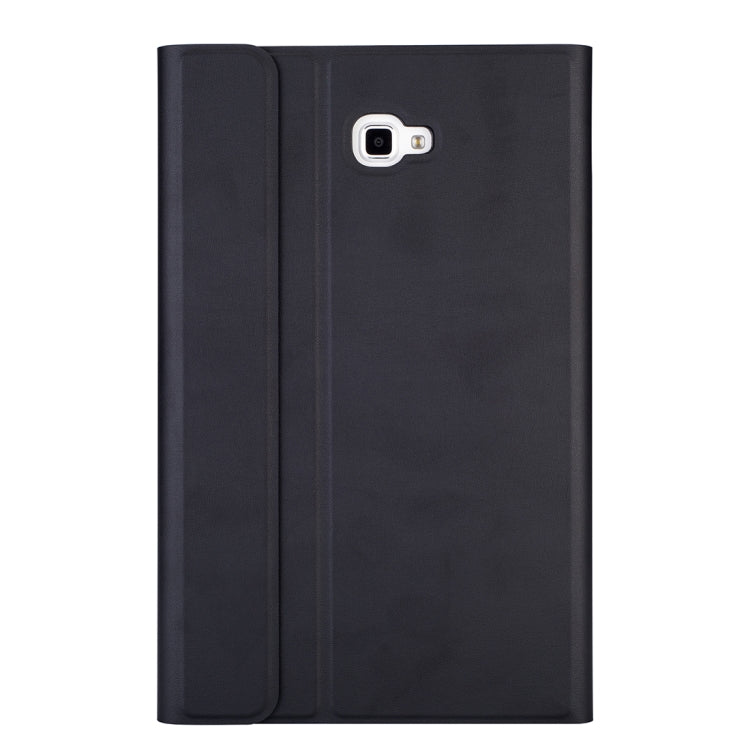 DY580 For Galaxy Tab A 10.1 T580 / T585 Detachable Plastic Bluetooth Keyboard Leather Tablet Case with Holder (Black)