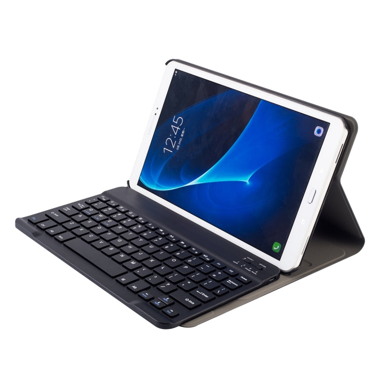 DY580 For Galaxy Tab A 10.1 T580 / T585 Detachable Plastic Bluetooth Keyboard Leather Tablet Case with Holder (Black)