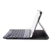 DY580 For Galaxy Tab A 10.1 T580 / T585 Detachable Plastic Bluetooth Keyboard Leather Tablet Case with Holder (Black)