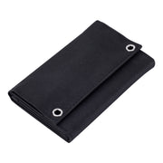 7W Monocrystalline Silicon Foldable Solar Panel Outdoor Charger with 5V Dual USB Ports (Black)