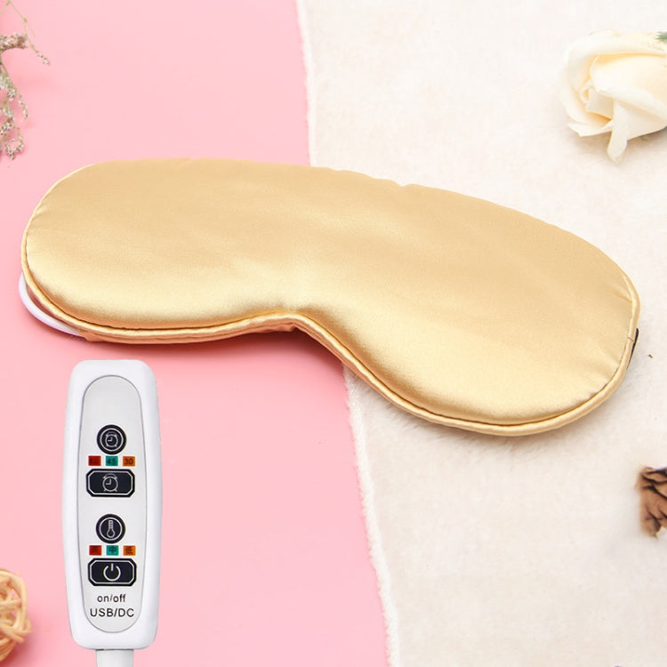 USB Charging Heating Silk Moxa Sleep Eye Mask (Gold)