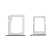 For Galaxy E5 (Dual SIM Version) SIM Card Tray + Micro SD / SIM Card Tray (Silver)