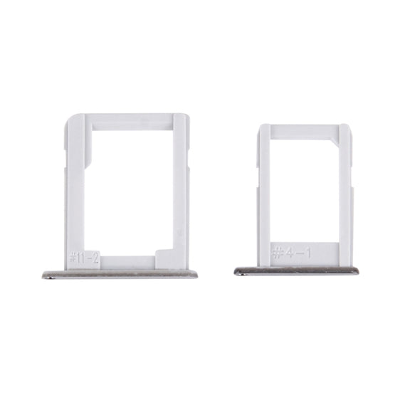 For Galaxy E5 (Dual SIM Version) SIM Card Tray + Micro SD / SIM Card Tray (Silver)