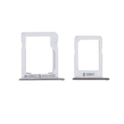 For Galaxy E5 (Dual SIM Version) SIM Card Tray + Micro SD / SIM Card Tray (Silver)