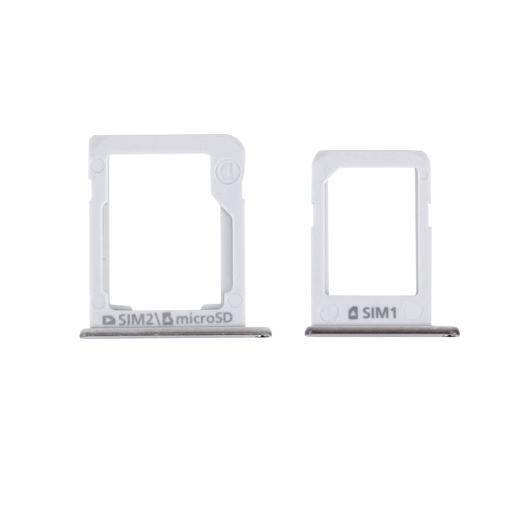 For Galaxy E5 (Dual SIM Version) SIM Card Tray + Micro SD / SIM Card Tray (Silver)