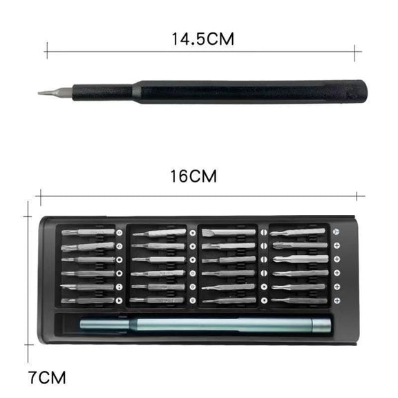 25 in 1 Screwdriver Set Magnetic Repair Tools, Plastic Handle
