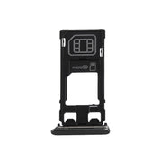 SIM Card Tray + Micro SD Card Tray + Card Slot Port Dust Plug for Sony Xperia X (Single SIM Version)(Graphite Black)