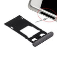 SIM Card Tray + Micro SD / SIM Card Tray + Card Slot Port Dust Plug for Sony Xperia X (Dual SIM Version)(Graphite Black) - Card Tray by PMc TechLife | Online Shopping South Africa | PMc TechLife | Buy Now Pay Later Mobicred