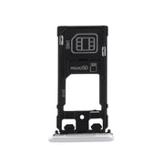 SIM Card Tray + Micro SD / SIM Card Tray + Card Slot Port Dust Plug for Sony Xperia X (Dual SIM Version)(White)