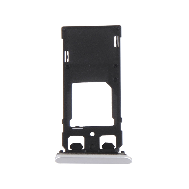 SIM Card Tray + Micro SD / SIM Card Tray + Card Slot Port Dust Plug for Sony Xperia X (Dual SIM Version)(White)