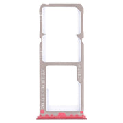 For OPPO A3 2 x SIM Card Tray + Micro SD Card Tray (Red)