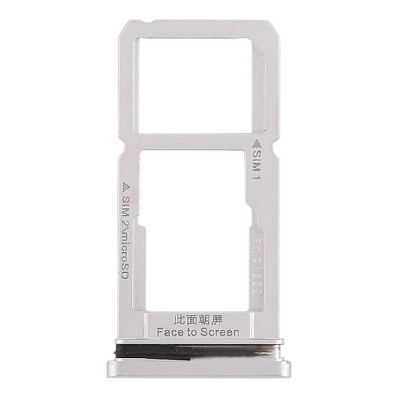 For OPPO R15 SIM Card Tray + SIM Card Tray / Micro SD Card Tray (Silver)