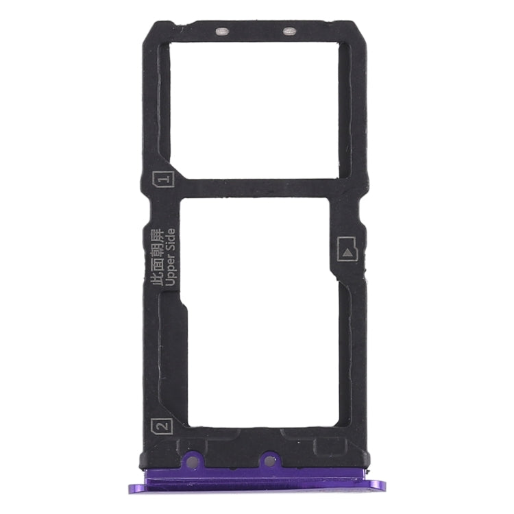For Vivo X21 SIM Card Tray + SIM Card Tray / Micro SD Card Tray (Purple)