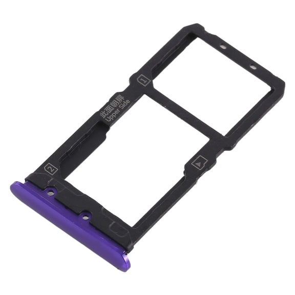For Vivo X21 SIM Card Tray + SIM Card Tray / Micro SD Card Tray (Purple)