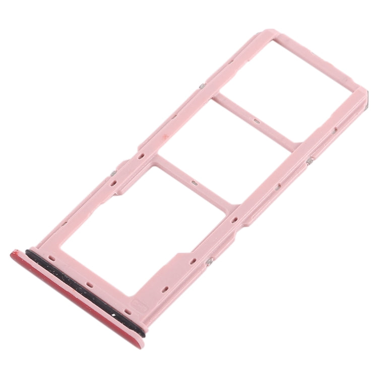 For Vivo Y83 2 x SIM Card Tray + Micro SD Card Tray (Red)