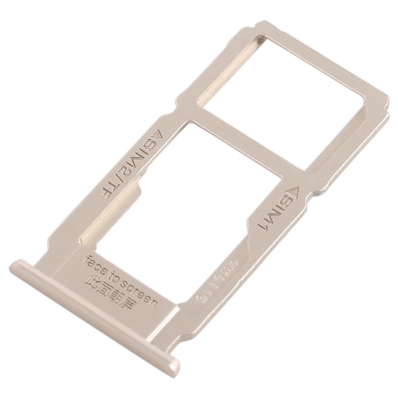 For OPPO R9sk SIM Card Tray + SIM Card Tray / Micro SD Card Tray (Gold)