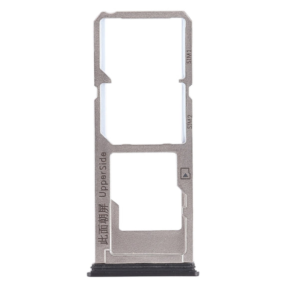 For Vivo Y53 2 x SIM Card Tray + Micro SD Card Tray (Black)