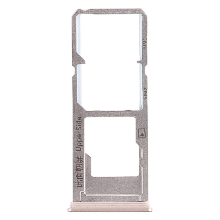 For Vivo Y53 2 x SIM Card Tray + Micro SD Card Tray (Gold)