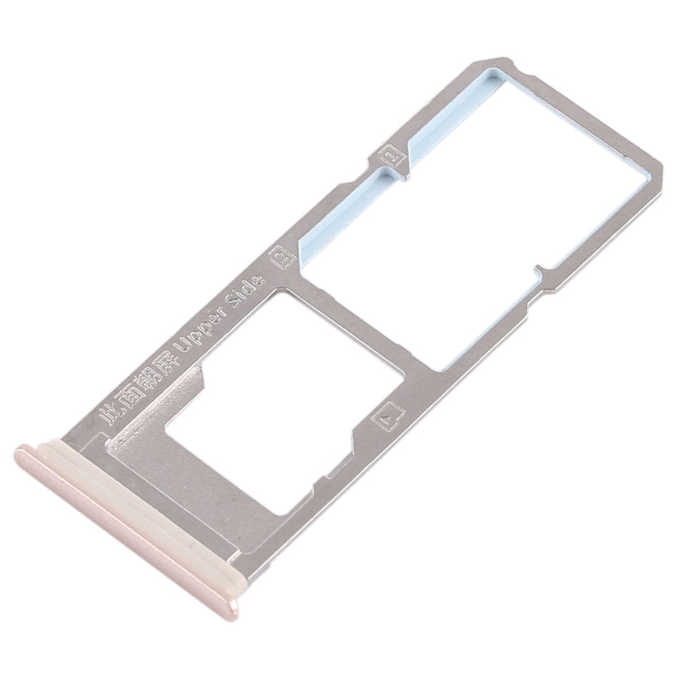 For Vivo Y79 2 x SIM Card Tray + Micro SD Card Tray (Gold)