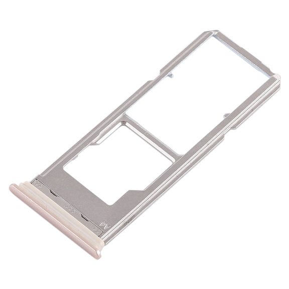 For Vivo Y79 2 x SIM Card Tray + Micro SD Card Tray (Gold)