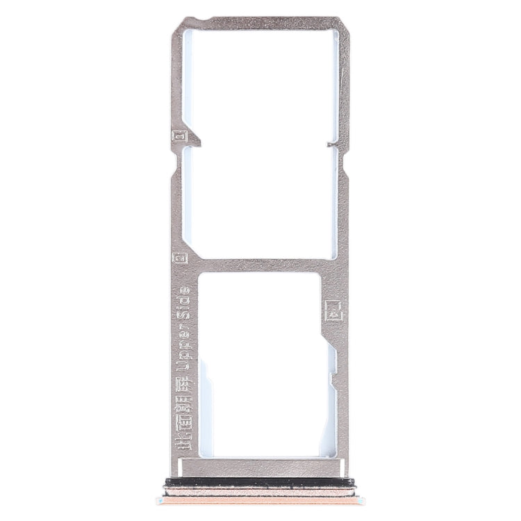 For Vivo Y75 2 x SIM Card Tray + Micro SD Card Tray (Gold)