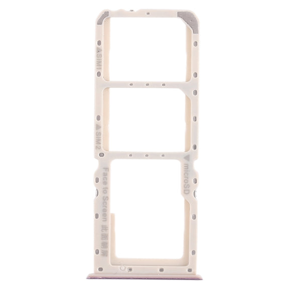 For OPPO A5 / A3s 2 x SIM Card Tray + Micro SD Card Tray (Purple)