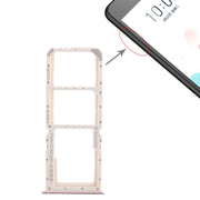 For OPPO A5 / A3s 2 x SIM Card Tray + Micro SD Card Tray (Purple)