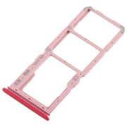 For Vivo Y93 2 x SIM Card Tray + Micro SD Card Tray (Red)