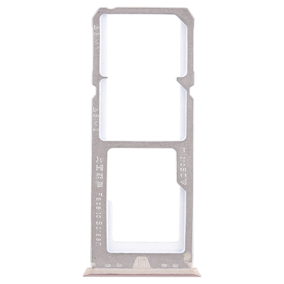 For OPPO A79 2 x SIM Card Tray + Micro SD Card Tray (Gold)