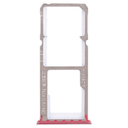 For OPPO A83 2 x SIM Card Tray + Micro SD Card Tray (Red)