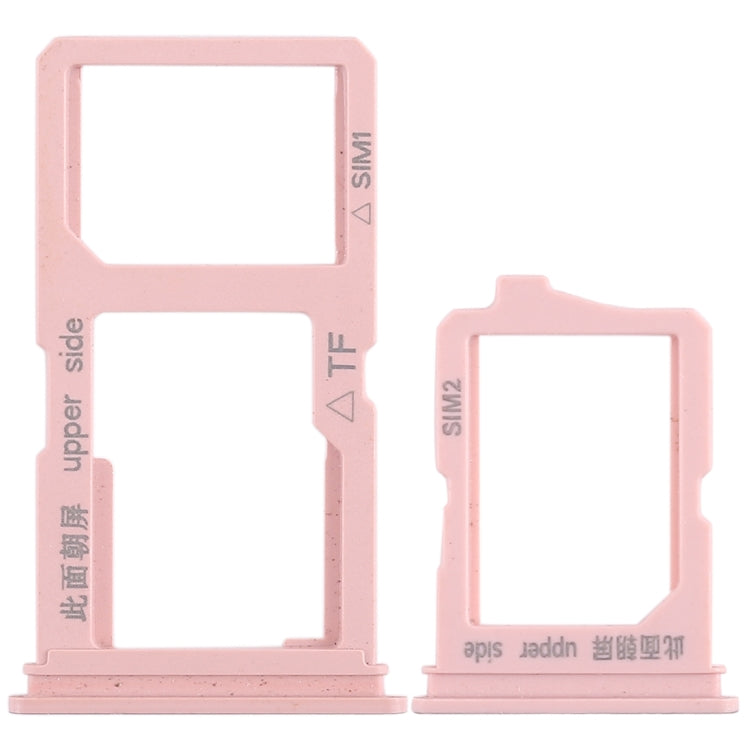 For Vivo Y66 2 x SIM Card Tray + Micro SD Card Tray (Rose Gold)