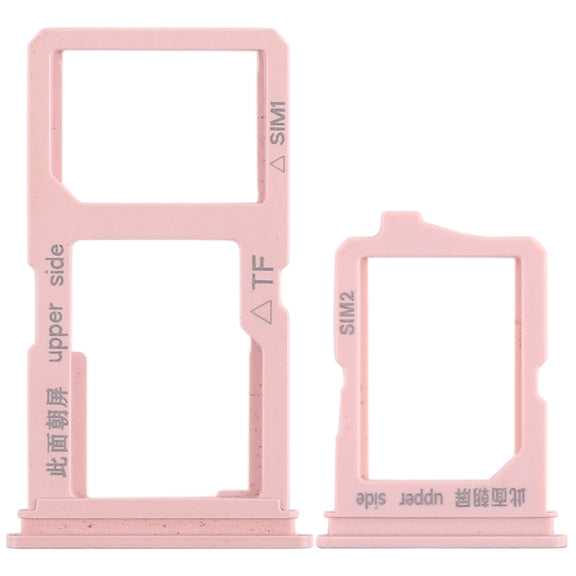For Vivo Y66 2 x SIM Card Tray + Micro SD Card Tray (Rose Gold)