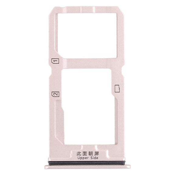 For Vivo X20 SIM Card Tray + SIM Card Tray / Micro SD Card Tray (Gold)