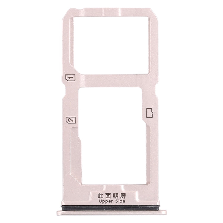 For Vivo X20 SIM Card Tray + SIM Card Tray / Micro SD Card Tray (Gold)