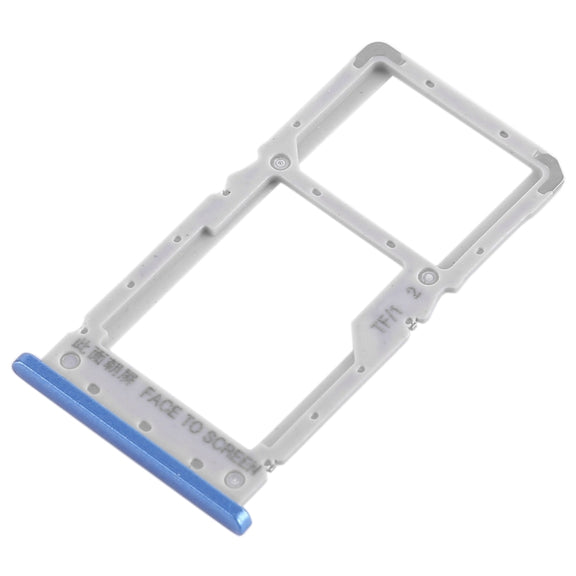 SIM Card Tray + SIM Card Tray / Micro SD Card Tray for Xiaomi Redmi Note 6 Pro (Blue)
