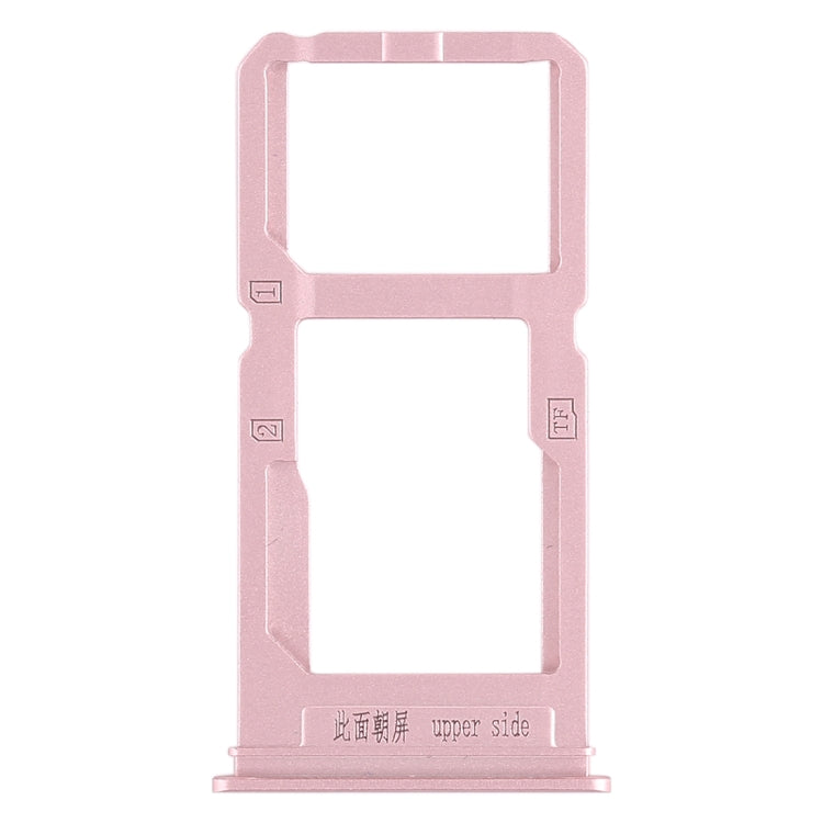 For Vivo X20 Plus SIM Card Tray + SIM Card Tray / Micro SD Card Tray (Rose Gold)