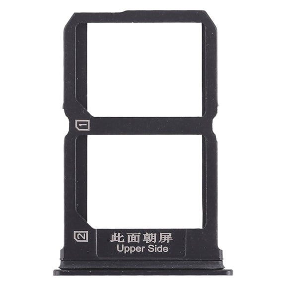 For Vivo X9s 2 x SIM Card Tray (Black)