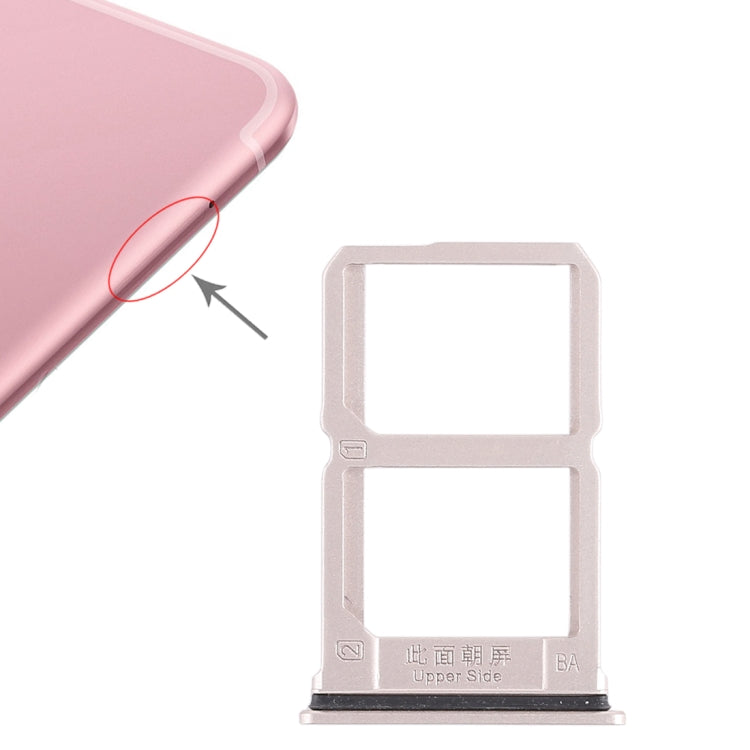 For Vivo X9s 2 x SIM Card Tray (Gold)