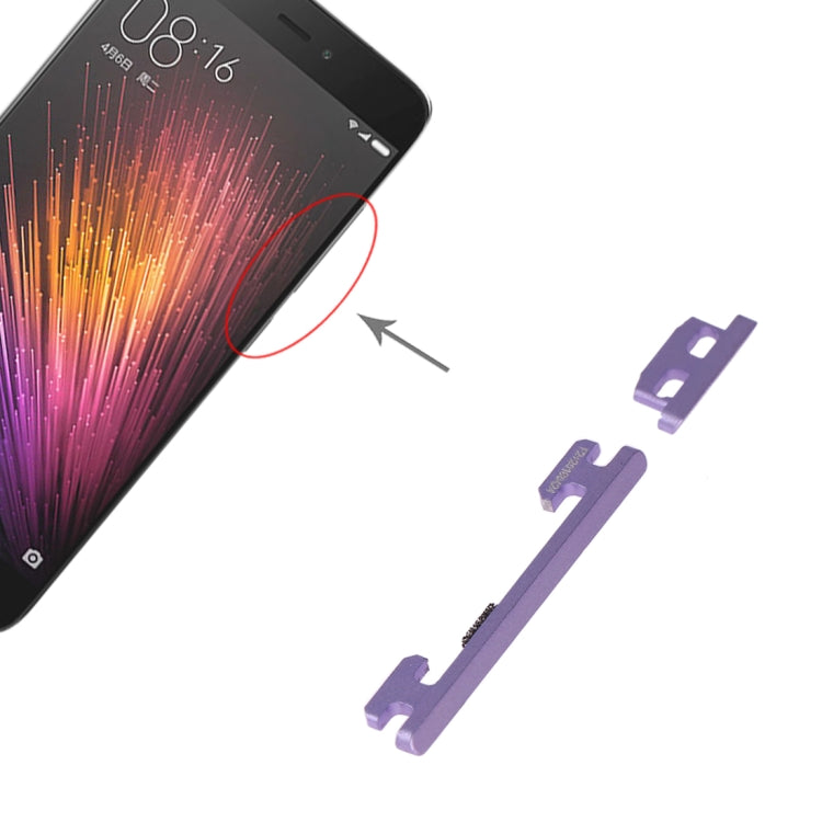 Power Button and Volume Control Button for Xiaomi Mi 5(Purple)
