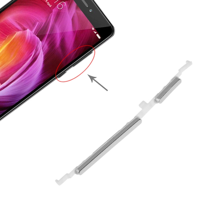 Power Button and Volume Control Button for Xiaomi Redmi Note 4(Silver)