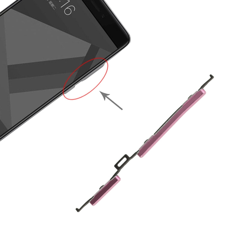 Power Button and Volume Control Button for Xiaomi Redmi Note 4X(Pink)