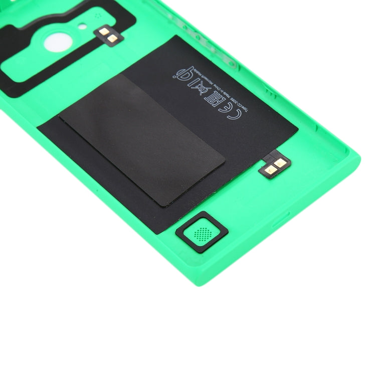 for Nokia Lumia 735 Solid Color NFC Battery Back Cover(Green)