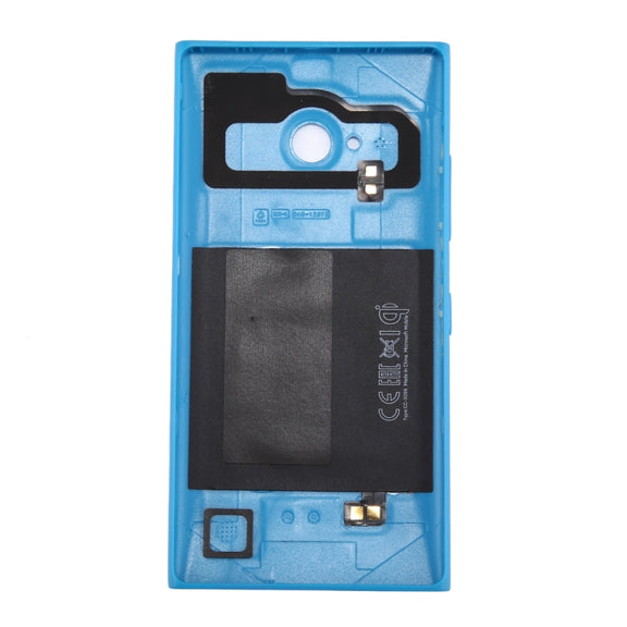 for Nokia Lumia 735 Solid Color NFC Battery Back Cover(Blue)