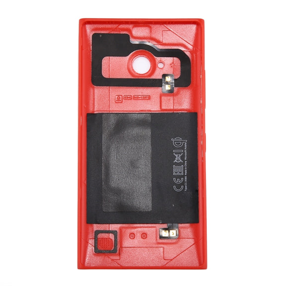 for Nokia Lumia 735 Solid Color NFC Battery Back Cover(Red)