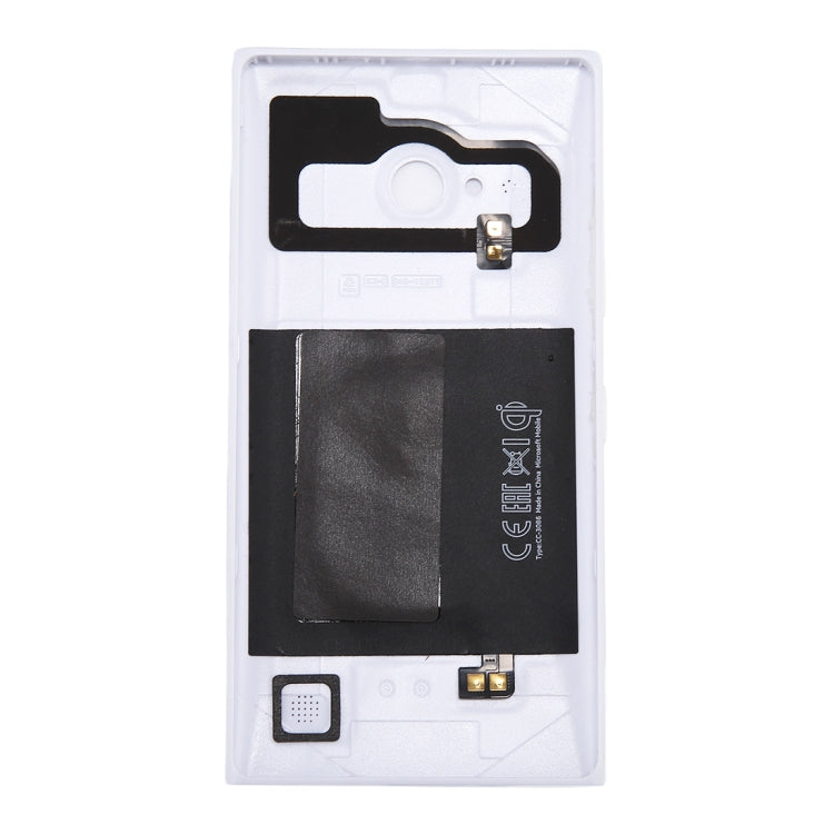 Solid Color NFC Battery Back Cover for Nokia Lumia 735 (White)