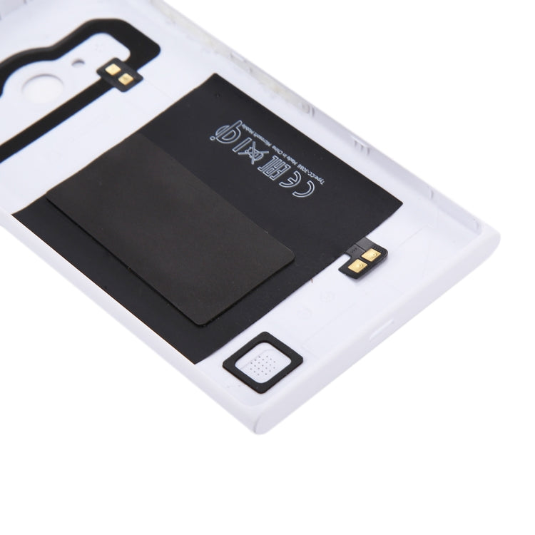 Solid Color NFC Battery Back Cover for Nokia Lumia 735 (White)