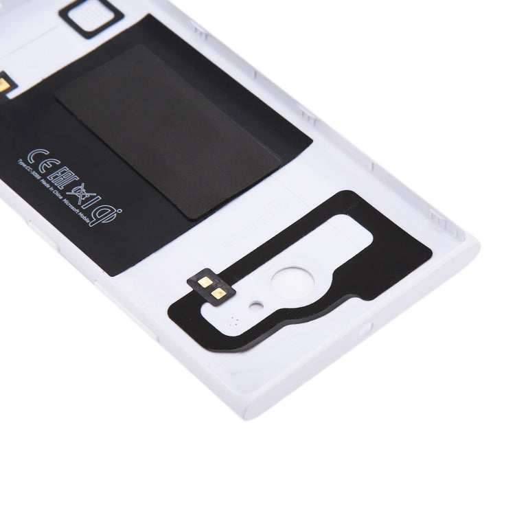 Solid Color NFC Battery Back Cover for Nokia Lumia 735 (White)