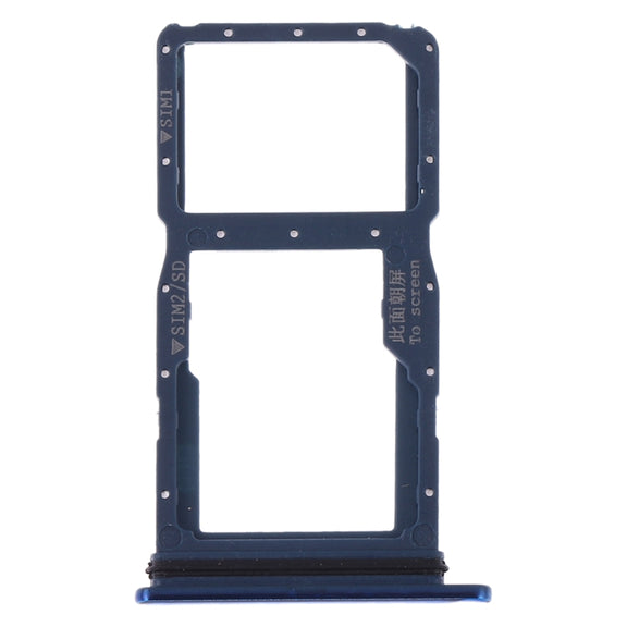 SIM Card Tray + SIM Card Tray / Micro SD Card Tray for Huawei Nova 5i (Blue)