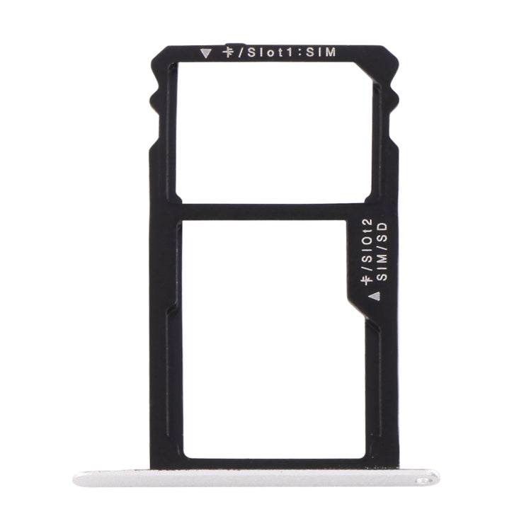 For Huawei Honor 7 Nano SIM Card Tray + Nano SIM / Micro SD Card Tray (Silver)