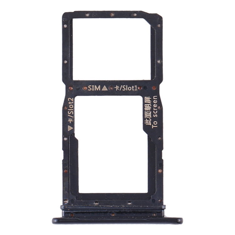 SIM Card Tray + SIM Card Tray / Micro SD Card Tray for Huawei Honor 9X / Honor 9X Pro(Black)